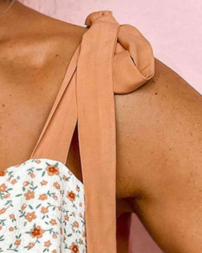 Floral Tie-Shoulder Babydoll Cami
