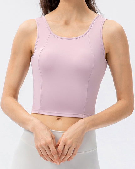 Round Neck Wide Strap Active Tank