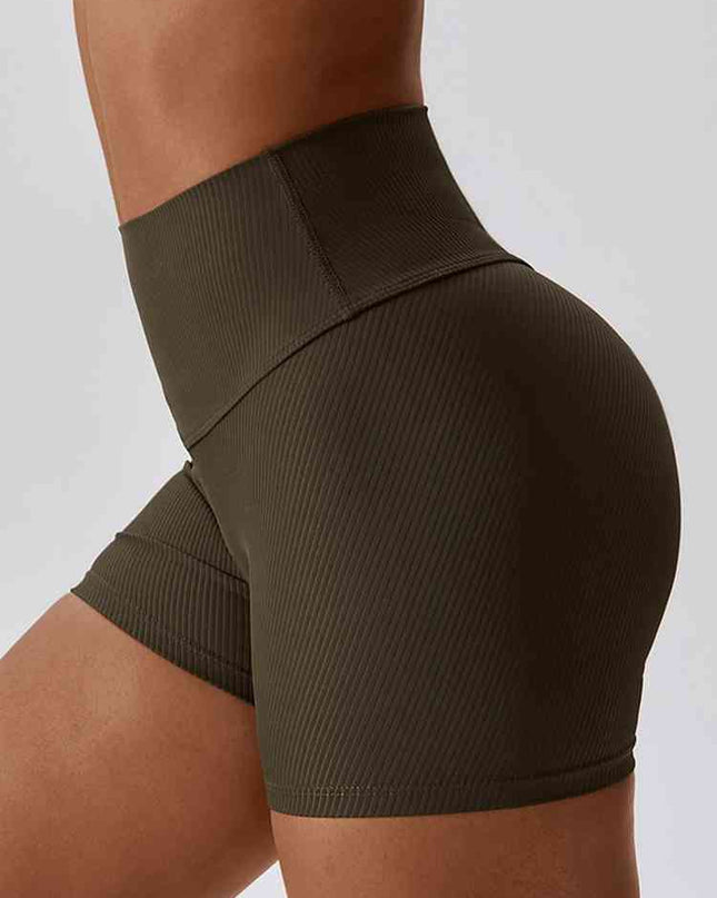 Wide Waistband Slim Fit Sports Shorts