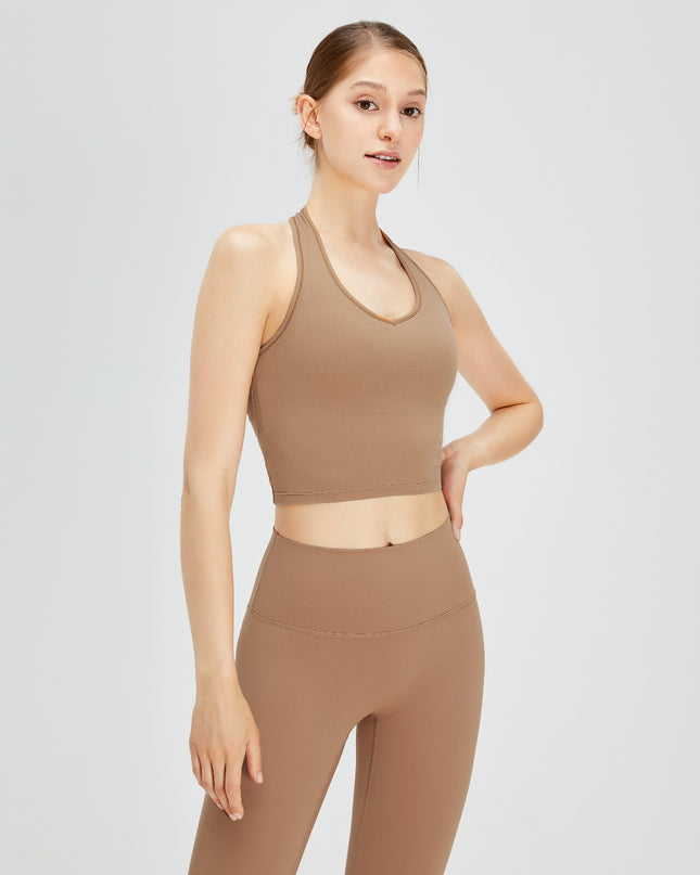 Backless Halter Neck Active Tank