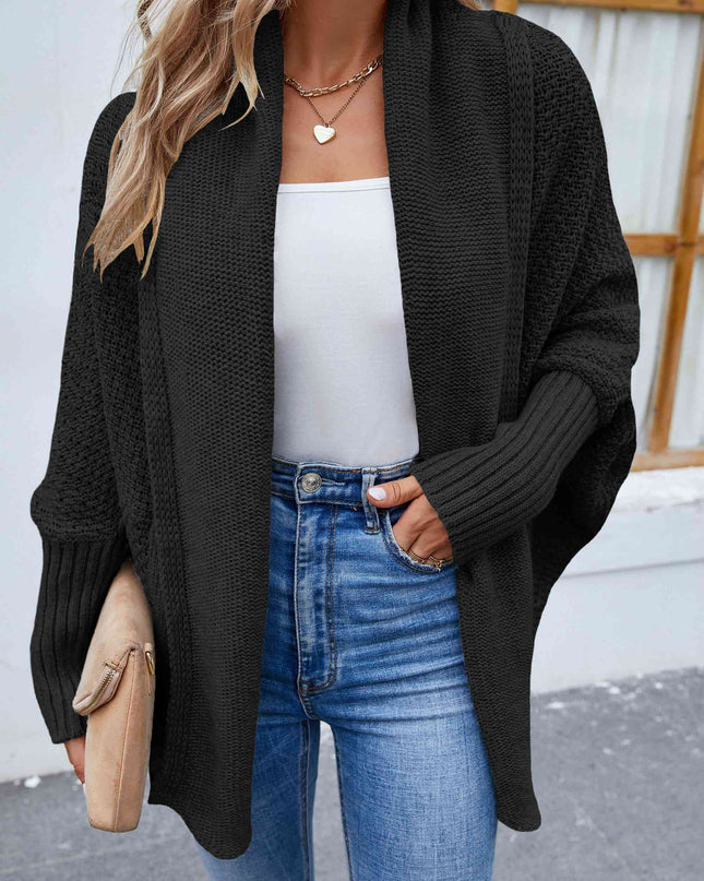 Open Front Long Sleeve Cardigan