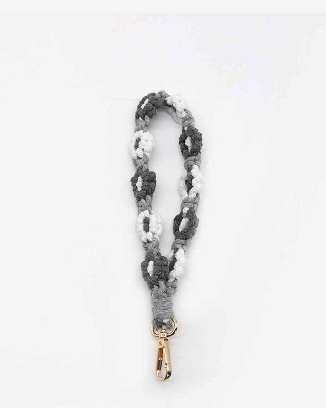 Assorted 4-Piece Macrame Flower Keychain