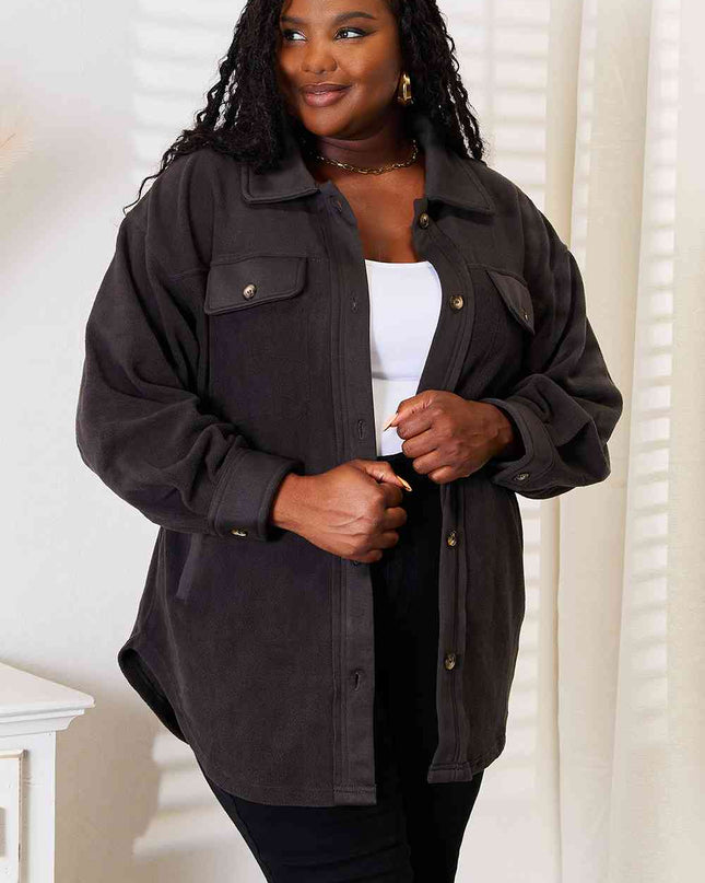 Heimish Cozy Girl Full Size Button Down Shacket