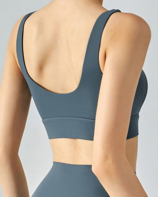 Breathable Zip-Up Sports Bra