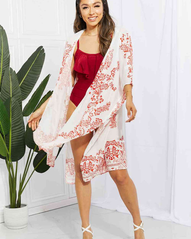 Floral Side Slit Cover Up