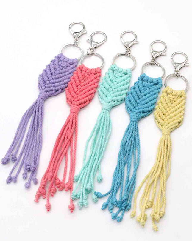 Assorted 4-Pack Handmade Fringe Keychain