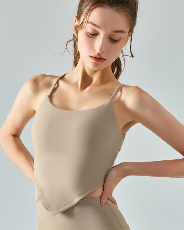 Scoop Neck Sleeveless Sports Tank Top