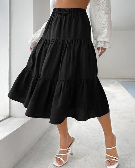 Tiered Midi Skirt