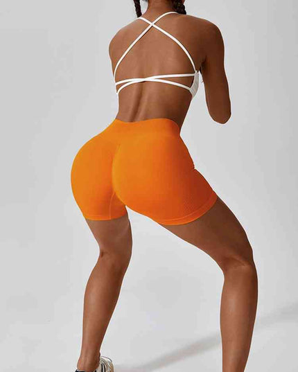 Wide Waistband Slim Fit Sports Shorts