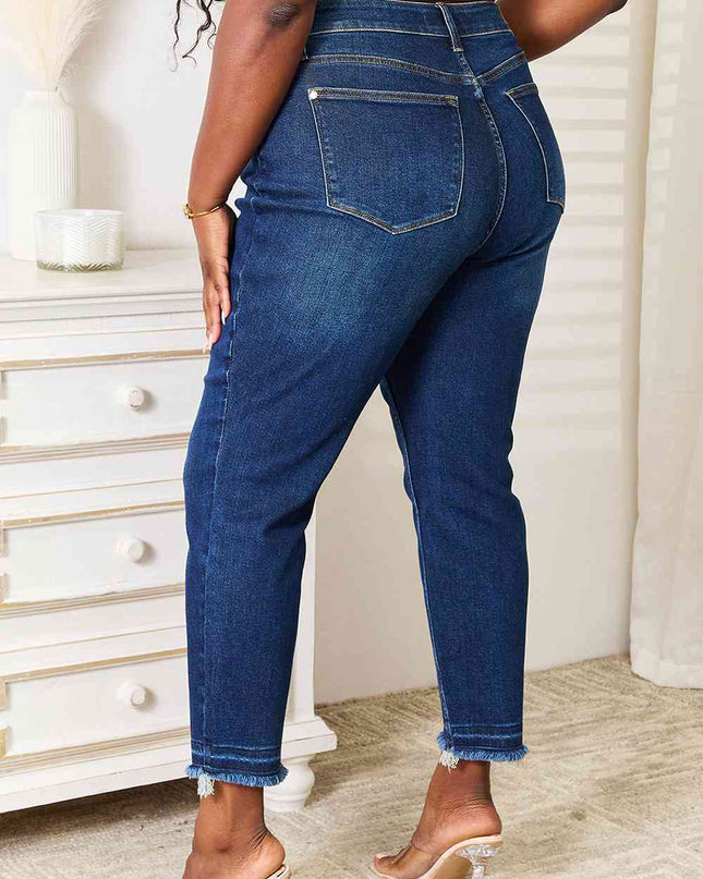 Judy Blue Full Size High Waist Released Hem Slit Jeans