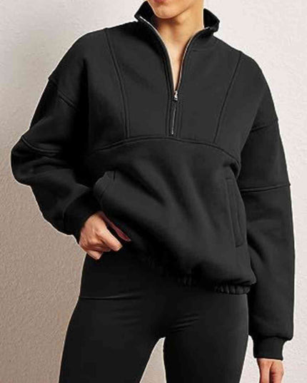 Half-Zip Long Sleeve Sweatshirt