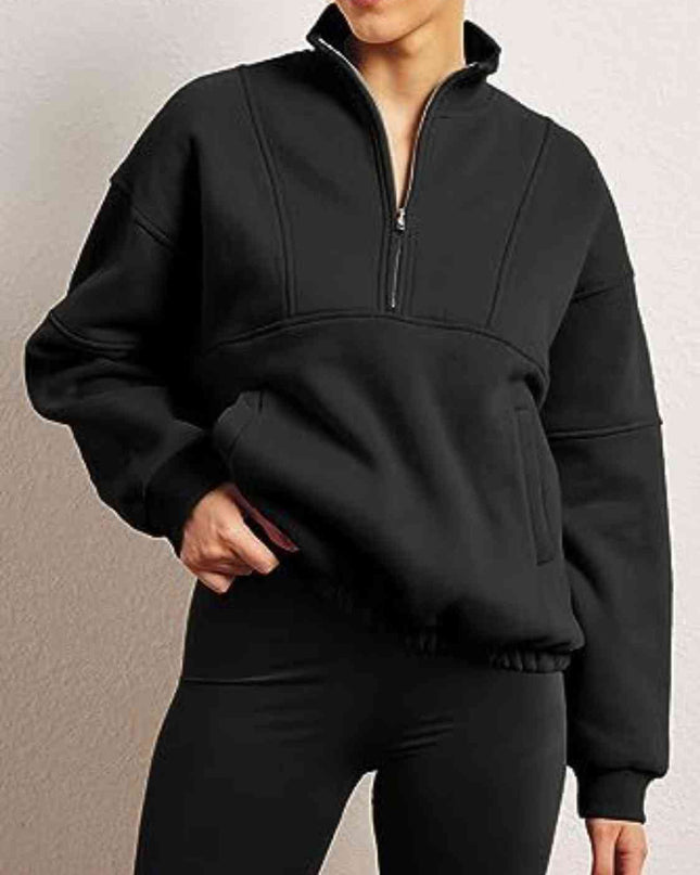 Half-Zip Long Sleeve Sweatshirt