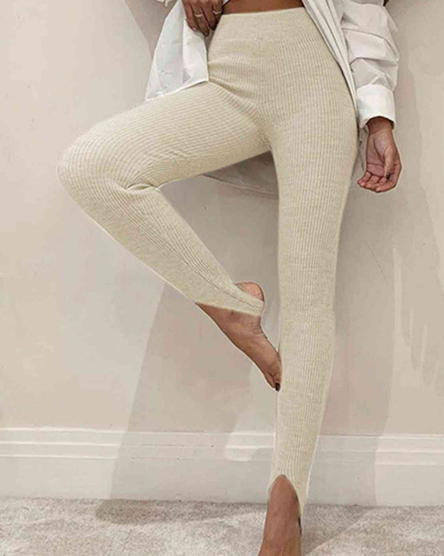 Ribbed Mid Waist Leggings