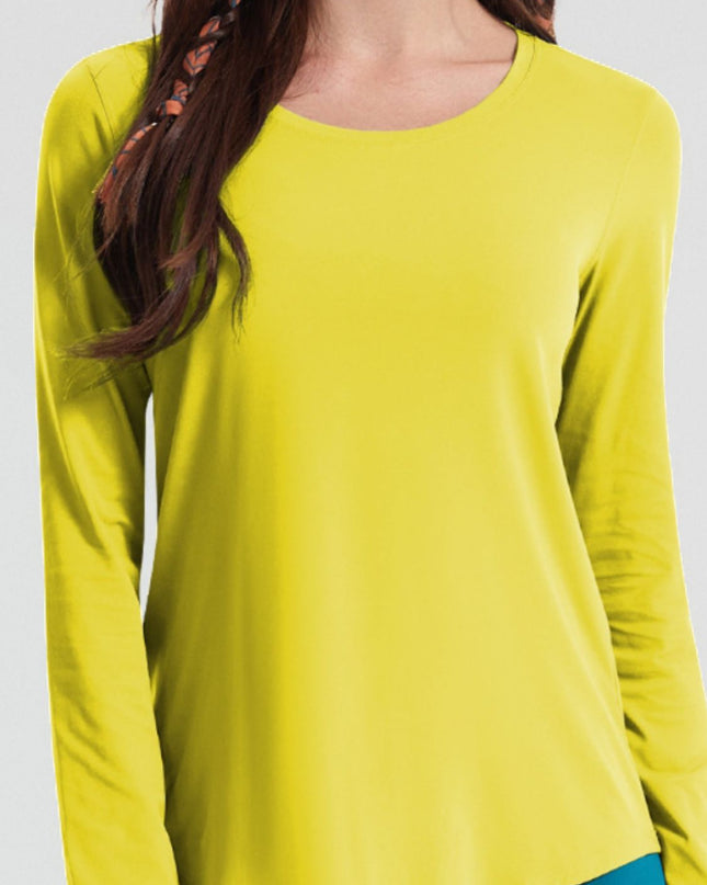 Round Neck Long Sleeve Sports Top