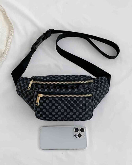 Printed PU Leather Sling Bag