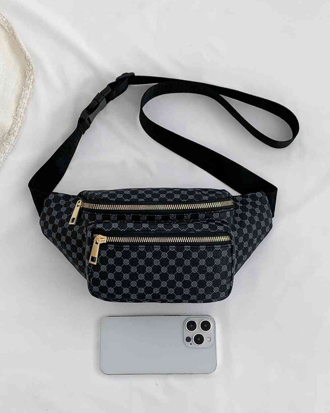 Printed PU Leather Sling Bag