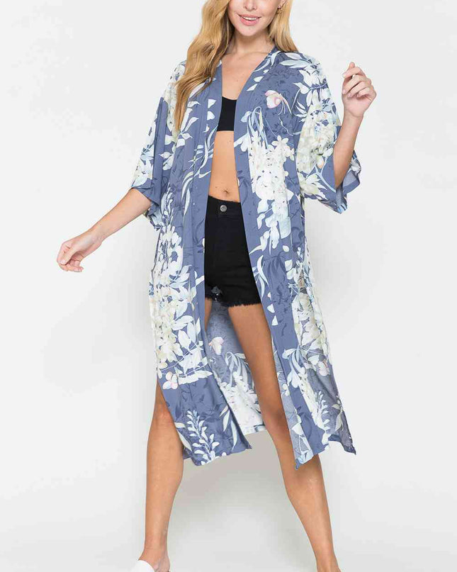 Justin Taylor Botanical Print Split Cover Up
