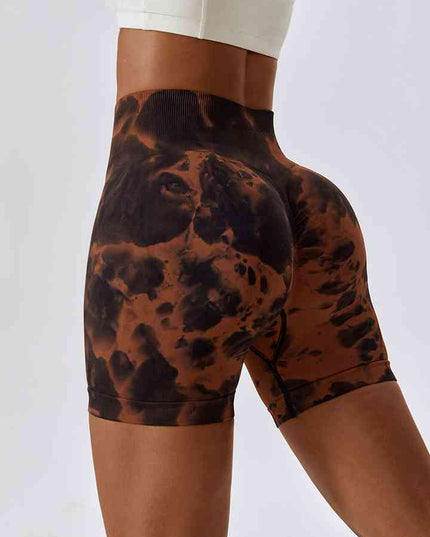 Tie Dye Wide Waistband Sports Shorts