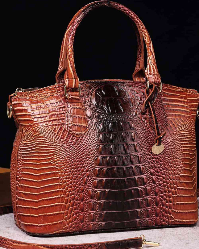Gradient PU Leather Handbag