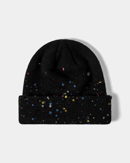 Confetti Rib-Knit Cuff Beanie