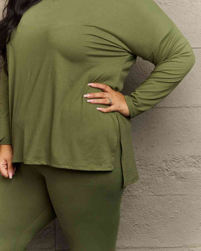 Zenana Lazy Days Full Size Long Sleeve and Leggings Set