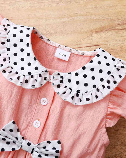 Polka Dot Bow Detail Dress