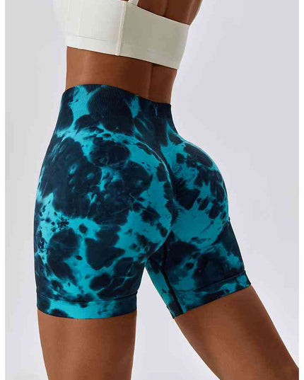 Tie Dye Wide Waistband Sports Shorts