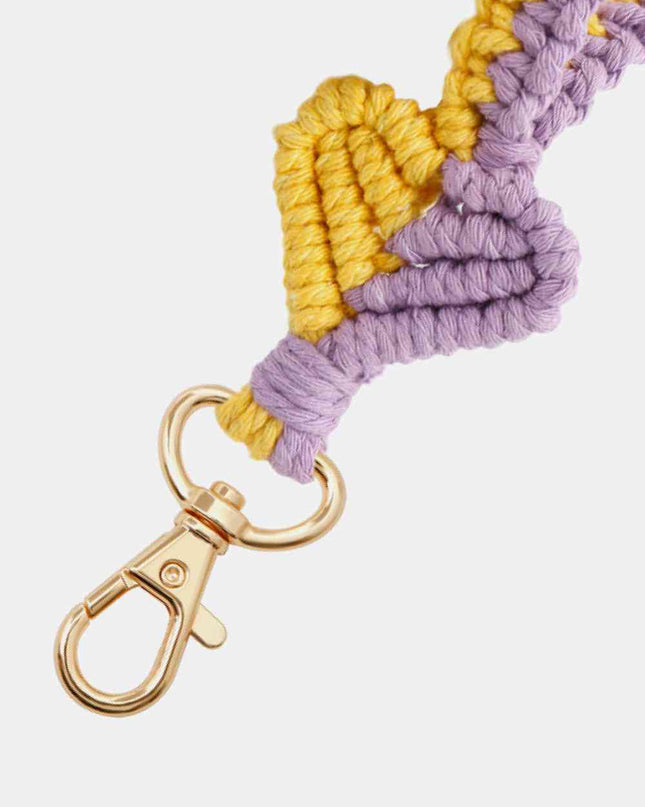 Heart Shape Macrame Key Chain