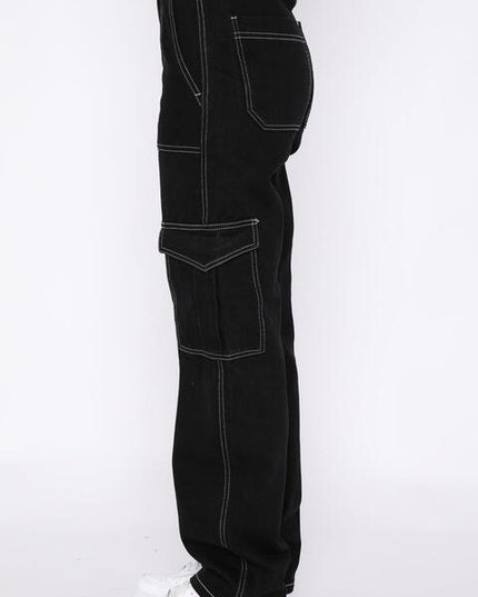 High Waist Jeans with Pockets