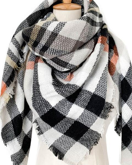 Plaid Imitation Cashmere Scarf