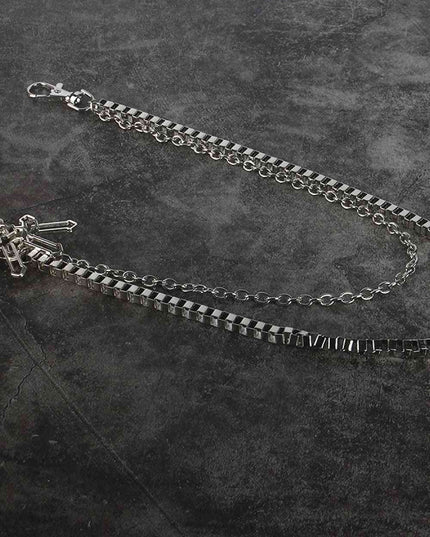 Double-Layered Cross Waist Chain