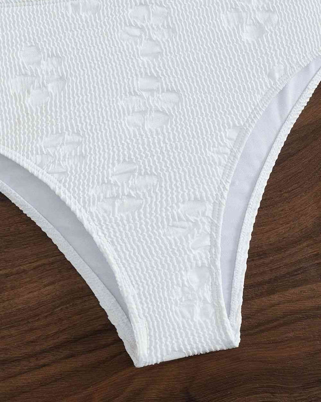 Textured Twisted Detail Bikini Set