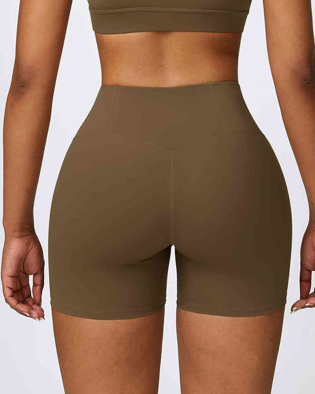 Wide Waistband Slim Fit Sports Shorts