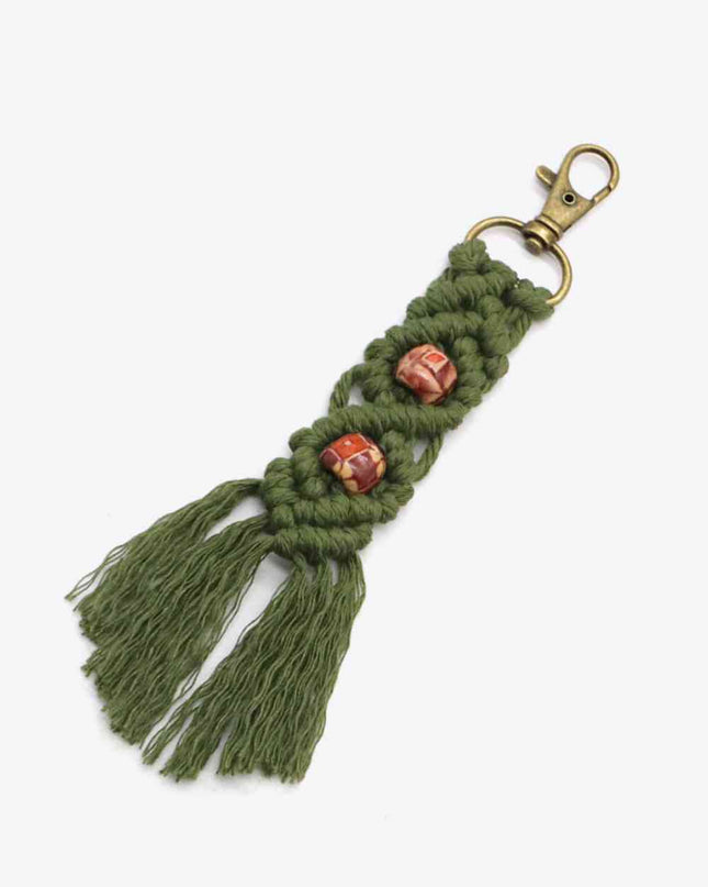 Assorted 4-Pack Handmade Macrame Fringe Keychain