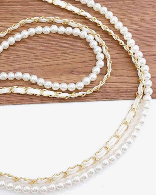 Pearl PU Crossbody Chain