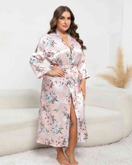 Plus Size Tie Waist Robe