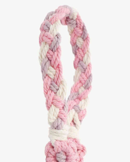 Floral Braided Wristlet Key Chain