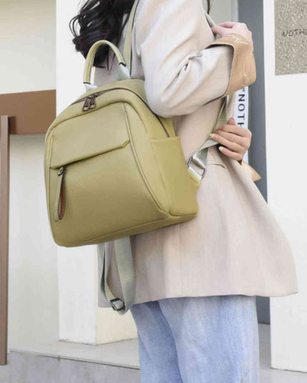 Medium PU Leather Backpack