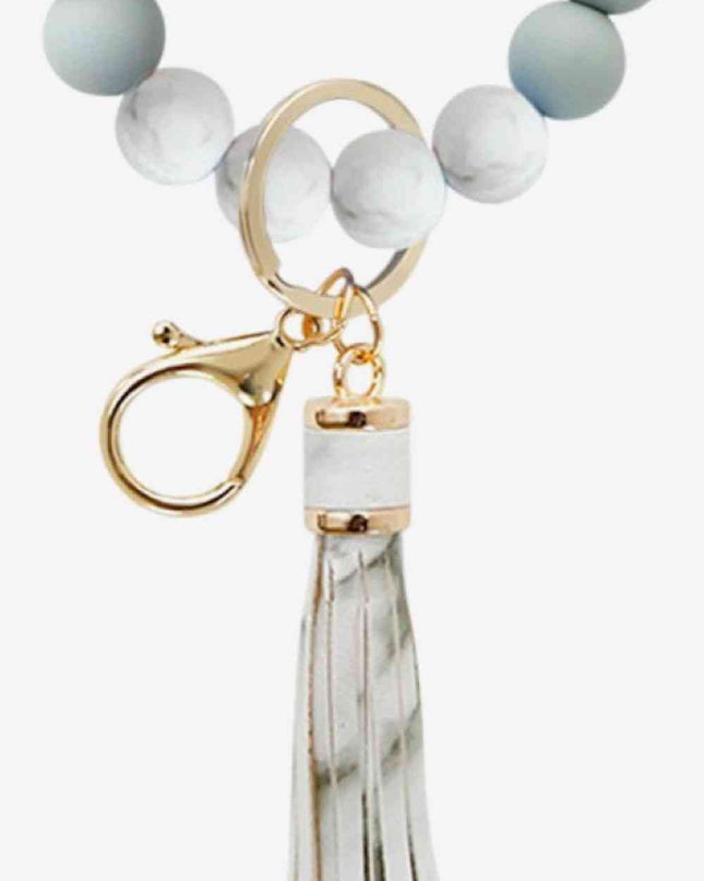 LOVE Beaded Keychain with Tassel