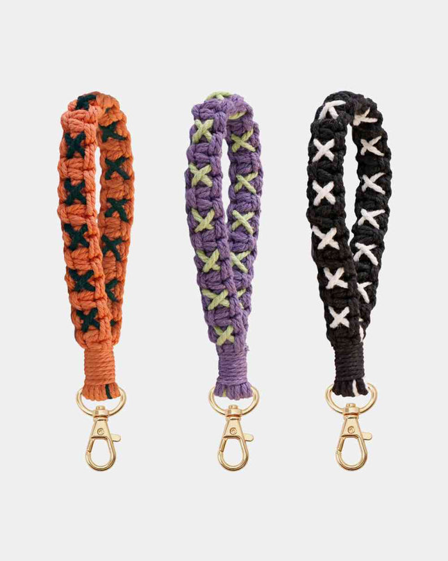 Contrast Macrame Key Chain