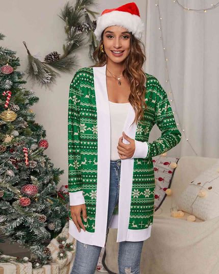 Christmas Open Front Cardigan