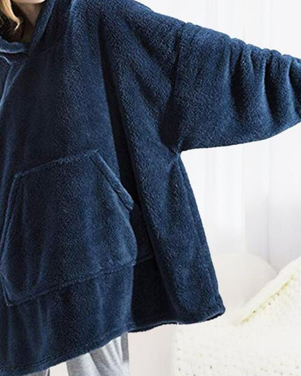 Long Sleeve Pocketed Hooded Lounge Top