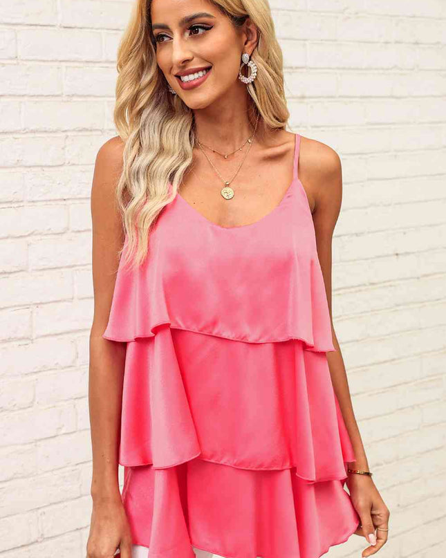 Layered Adjustable Strap Cami