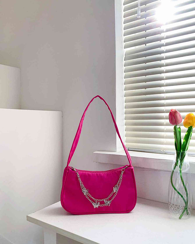 Butterfly Charm Polyester Hand Bag