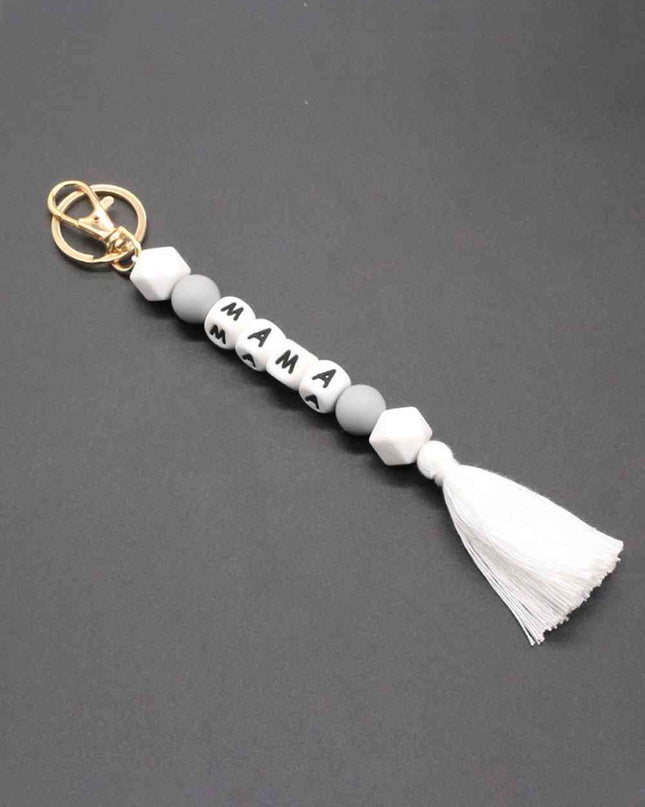 Assorted 2-Pack Mama Beaded Tassel Keychain