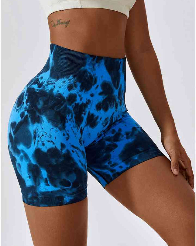 Tie Dye Wide Waistband Sports Shorts