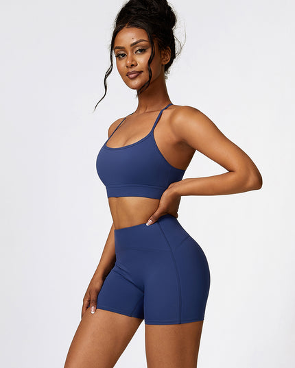 Sport Bra and Wide Waistband Shorts Set