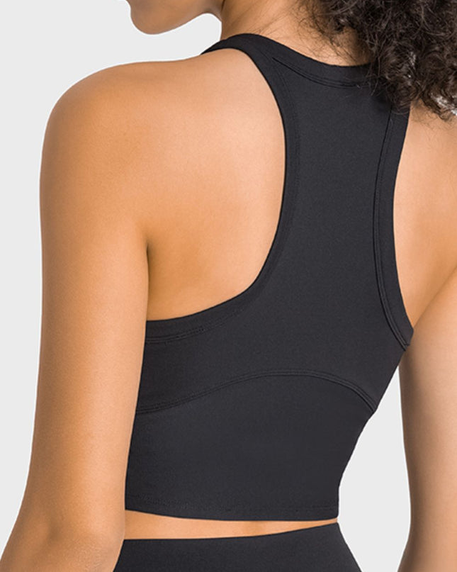 Racerback Cropped Sports Tank