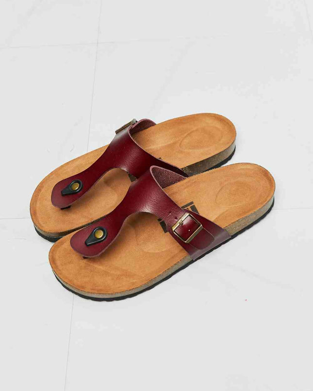 MMShoes Drift Away T-Strap Flip-Flop in Brown