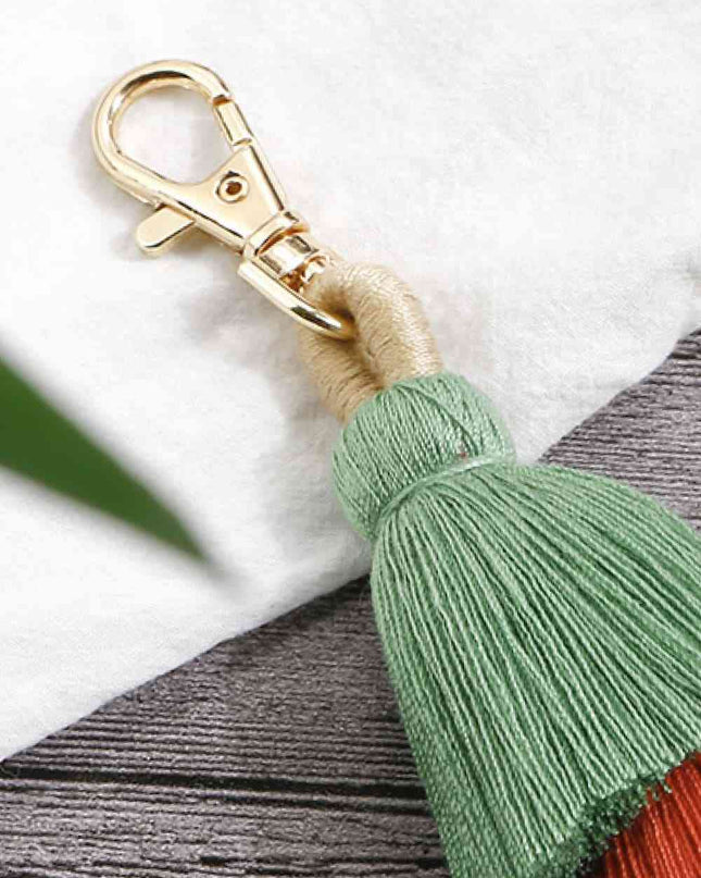 Layered Tassel Keychain